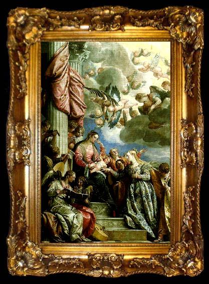 framed  Paolo  Veronese the mystic marriage of st., ta009-2